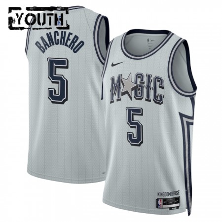 Maillot Enfant Orlando Magic Paolo Banchero 2024-25 Nike City Edition Gris Swingman